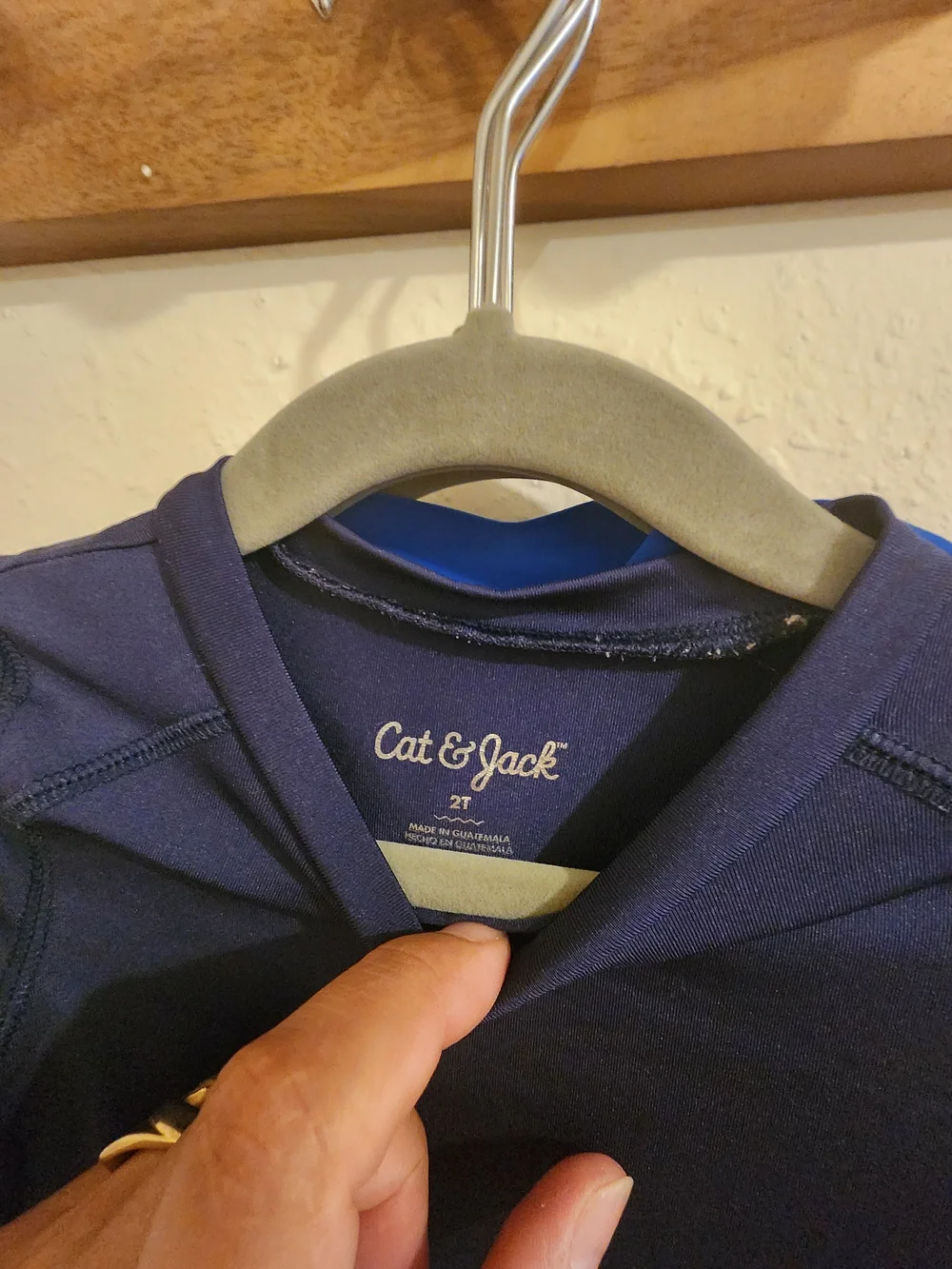 2t Long Sleeve Rashguard Navy, Royal Blue, Light Blue Cat & Jack Carters Lot